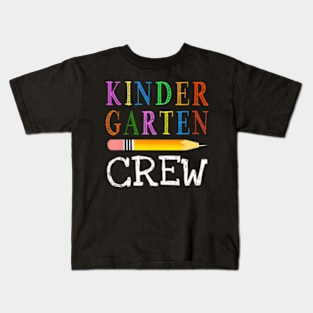 1St Day Of Kindergarten Kinder Crew Back To School Teacher Kids T-Shirt